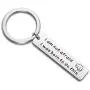 WUSUANED Encouragement Keychain I Am Not Afraid I was Born to Do This Inspirational Jewelry Gift