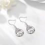 INFUSEU Sterling Silver Celtic Knot Dangle Earrings for Women Girls Irish Good Luck Charm Jewelry Gifts