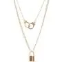 Ursumy Punk Layered Long Necklaces Gold Handcuffs Necklace Chain with Lock Pendant Necklace Jewelry for Women and Girls Ursumy Punk Layered Long Necklaces Gold Handcuffs Necklace Chain with Lock Pendant Necklace Jewelry for Women and Girls
