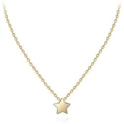 S.Leaf Tiny Star Necklace Sterling Silver Dainty Necklace Gold Necklaces for Women
