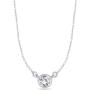 Stefano Navi 14K White Gold or 14k Yellow Gold Round Lab Grown Diamond Bezel Pendant Necklace (0.25 Carat - 0.40 cttw) F-G Color, VS1-VS2 Clarity (4.1-4.6 mm Diamond)