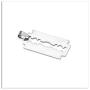 Xusamss Punk Jewelry Stainless Steel Razor Blade Tag Pendant Necklace,24'' Box Chain