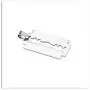 Xusamss Punk Jewelry Stainless Steel Razor Blade Tag Pendant Necklace,24'' Box Chain Xusamss Punk Jewelry Stainless Steel Razor Blade Tag Pendant Necklace,24'' Box Chain