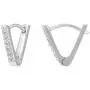 PAVOI 14K Gold Plated Sterling Silver Post V-Shaped Huggie Earrings - Cubic Zirconia Studded Small Hoop Earrings for Women in Rose Gold, White Gold and Yellow Gold Plating PAVOI 14K Gold Plated Sterling Silver Post V-Shaped Huggie Earrings - Cubic Zirconia Studded Small Hoop Earrings for Women in Rose Gold, White Gold and Yellow Gold Plating