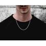 Savlano 925 Sterling Silver 2mm Solid Italian Rope Diamond Cut Twist Link Chain Necklace with Gift Box for Men & Women - Made in Italy