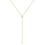 espere Dainty Sterling Silver Necklace Small Waterdrop Lariat Necklace Y-Shaped