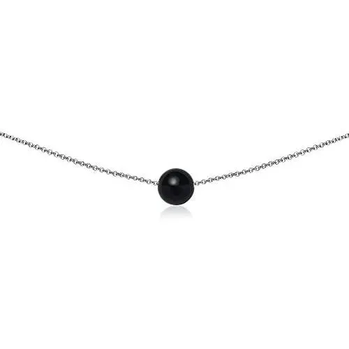 Sterling Silver Simulated Gemstone 8mm Bead Ball Dainty Choker Necklace