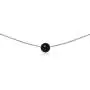 Sterling Silver Simulated Gemstone 8mm Bead Ball Dainty Choker Necklace