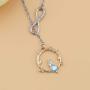 SEIRAA Alice in Wonderland Jewelry Fairy Charms Pendant Necklace Alice Necklace White Rabbit Charm Bracelet for Daughter Girls