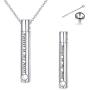 Urn Necklaces for Ashes for Women Girls Cremation Jewelry 925 Sterling Silver Eternity Memorial Forever in My Heart Ashes Keepsake, Adjustable Silver Chain 18+2 Inches