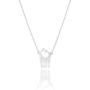 MaLove Dainty Giraffe Inspirational Pendant Necklace, Handmade White Rhodium Plated Pendant Necklace Jewelry Gift for Women