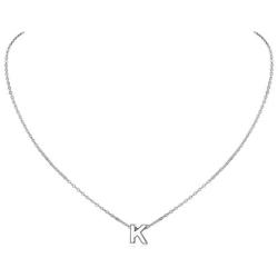 ChicSilver 925 Sterling Silver Letter A-Z Pendant Necklace, Dainty Small Initial Necklace for Women, Silver/Gold (with Gift Box)