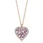 ENZOMAR Amethyst Crystal Heart Necklace for Women - 1 Year Anniversary Necklace for Girlfriend, Healing Crystal Necklace, Little Girls Jewelry, Wedding Anniversary, Dainty Necklace