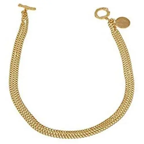 Bellezza Jewelry Collection Womens Bellezza 100 Lira Coin Bronze 3-Row Curb Necklace Bellezza Jewelry Collection Womens Bellezza 100 Lira Coin Bronze 3-Row Curb Necklace