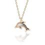 Cute Alloy Dolphin Pendant Necklace Marine Animals Colored Fish Jewelry for Women,Party Favors and Stocking Stuffers for Girl