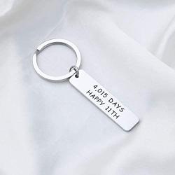 FUSTMW Anniversary Keychain Gifts 8/10/11/19 Year Wedding Couples Keychain Anniversary Jewelry Gifts for Husband Wife