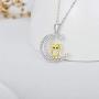 MEDWISE Women Owl Pendant Necklace Graduation Gifts S925 Sterling Silver Family Tree Life Necklace Jewelry Gift for Christmas Mothers Day Valentines Anniversary