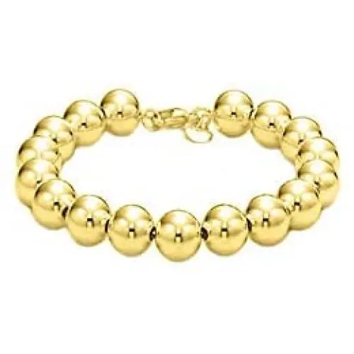 18K Gold Over Sterling Silver Italian Bead Ball Chain Bracelet and Necklace 4MM-8MM- Handmade Bead, Silver Bead Bracelet for Women 18K Gold Over Sterling Silver Italian Bead Ball Chain Bracelet and Necklace 4MM-8MM- Handmade Bead, Silver Bead Bracelet for Women