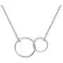 EVER FAITH Double Circles Necklace Sterling Silver Infinity Interlocking Friendship Sister Mother Daughter Necklace