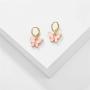 Butterfly Huggie Hoop Earrings Necklaces Set for Girl Dainty Acrylic Butterfly Aesthetic Cute Jewelry Earring Necklace Gold Plated Hypoallergen Earrings