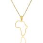 Stainless Steel Hollow Out Africa Map Motherland Pendant Necklace one Heart in Map State Jewelry