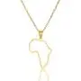 Stainless Steel Hollow Out Africa Map Motherland Pendant Necklace one Heart in Map State Jewelry