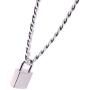 RJLPKE Mens Sliver Padlock Necklace - Stainless Steel Necklace Mens/Punk Handmade Necklace/Mens Best Gift/Best Gift for Friends Selling Point