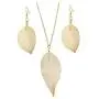 Kermele Long Gold Leaf Pendant Necklace and Earrings Jewelry Set - Nice Gifts for Women Girls