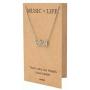 Quan Jewelry Music Note Necklace, Gifts for Music Lovers, Birthday Gifts for Women, Girls with Greeting Card, 16-inch to 18-inch