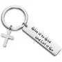 WUSUANED Religious Gift Give It to God and Let It Go Christian Cross Charm Keychain Bible Jewelry Inspirational Gift WUSUANED Religious Gift Give It to God and Let It Go Christian Cross Charm Keychain Bible Jewelry Inspirational Gift