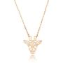 Cute Giraffe Deer Necklace Pendant Stainless Steel Hollow Origami Giraffe Animal Head Necklace for Women Girls Jewelry Graduation Gift