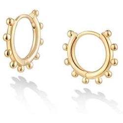 LOYATA Gold Huggie Hoop Earrings 14K Gold Filled Dainty Small Simple Hypoallergenic Jewelry Gift for Women