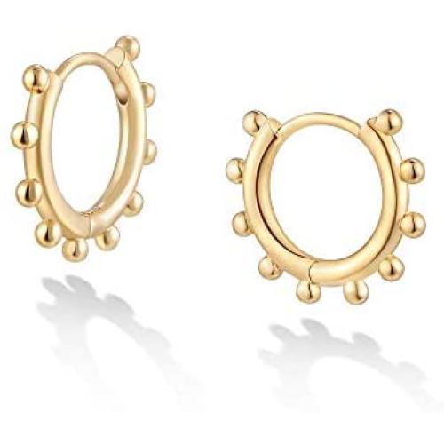 LOYATA Gold Huggie Hoop Earrings 14K Gold Filled Dainty Small Simple Hypoallergenic Jewelry Gift for Women