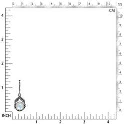 Silvershake Natural Moonstone 925 Sterling Silver Leaf and Rope Leverback Dangle Earrings