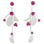 Rosemarie Collections Womens 3 Piece Rhinestone And Metal Mesh Floral Statement Necklace Bracelet Earring Set