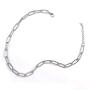 Avanlin Punk 6mm Paperclip Link Chain Necklace Silver Plated1 Layer Necklaces Jewelry for Women and Girls