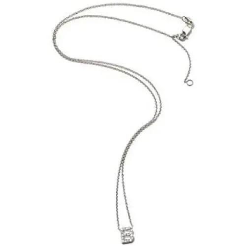 Roberto Coin ''Tiny Treasures Love Letter'' 18k White Gold Diamond Block Letter Pendant Necklace
