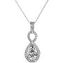 St.Claire Swarovski Crystals 18K Gold Plated Unique Pendant Necklace 925 Sterling Silver Necklace Birthstone Pendant Necklaces for Women with 5A Cubic Zirconia Christmas Jewelry Birthday Gift