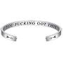 Inspiration Bracelet Stainless Steel Cuff Bracelet Engraved Mantra Cuff Bangle Personalized Friendship Jewelry for Women Girls Graduation Birthday Gifts