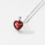 3.6 cttw Rhodolite Garnet Necklace Heart Pendant Sterling Silver January Birthstone Jewelry for Women 16-18 Inches 3.6 cttw Rhodolite Garnet Necklace Heart Pendant Sterling Silver January Birthstone Jewelry for Women 16-18 Inches