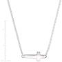 Silpada Simplex Cross Horizontal Cross Pendant Necklace in Sterling Silver, 16''