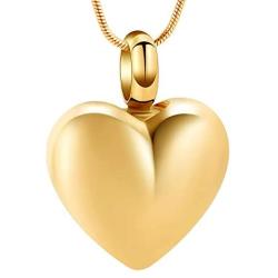 mingkejw Cremation Jewelry for Ashes Stainless Steel Love Heart Urn Pendant Locket Keepsake Memorial Necklace for Human Ashes Holder