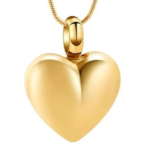 mingkejw Cremation Jewelry for Ashes Stainless Steel Love Heart Urn Pendant Locket Keepsake Memorial Necklace for Human Ashes Holder
