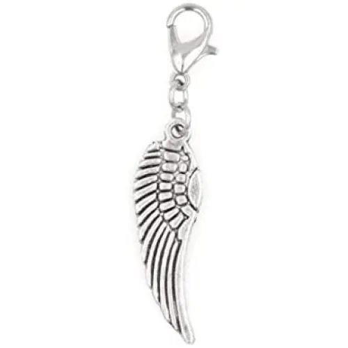 Its All About...You! Large Angel Wing Clip on Charm Perfect for Necklaces and Bracelets 98V