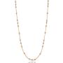 Miabella 18K Yellow or Rose Gold Plated Italian Beaded Ball Rosary Long Wrap Layering Station Chain Necklace for Women, 60''