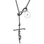 FAADBUK Christian Gift Faith Cross Mustard Seed Lariat Y Necklace Religious Inspirational Jewelry for Women Girls