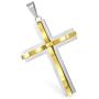 PRUXA Cross Necklace for Men Women Girls Boys Stainless Steel Pendant Necklaces Back Charm Mirror Polished Plain Cross Chain Necklace Fashion Design for Gift