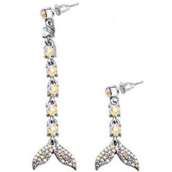 WUSUANED Ocean Mermaid Tail Drop Earrings Beach Brides Jewelry Gift For Women