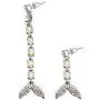 WUSUANED Ocean Mermaid Tail Drop Earrings Beach Brides Jewelry Gift For Women