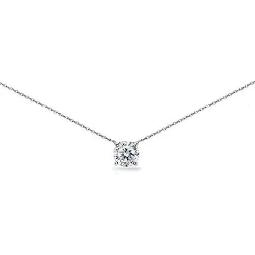 Sterling Silver Clear Solitaire Choker Necklace set with Swarovski Crystals Sterling Silver Clear Solitaire Choker Necklace set with Swarovski Crystals